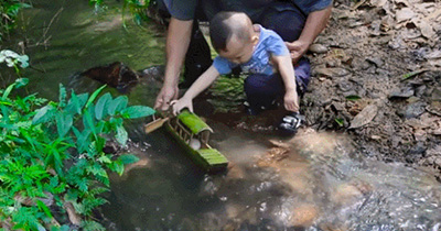 隨波逐流的烏篷船